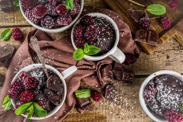 Tarta Casera Chocolate Con Mora Desayuno Fácil Receta Bocadillos Pastel — Foto de Stock