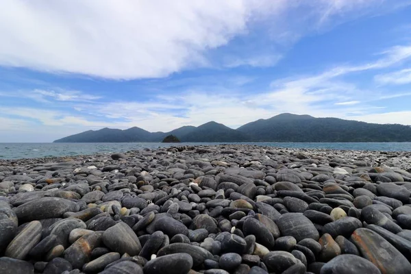 black rocks on beach ,hin ngam island ,Thailand