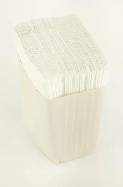 Weiße Papierservietten — Stockfoto