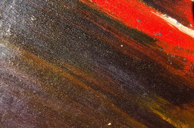 Tuval üzerine koyu, güzel değil, karışık renkler