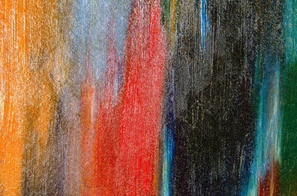 Pystysuorat Hihnat Akvarellimaalia Kankaalle Oranssi Sininen Punainen Musta Vihreä — kuvapankkivalokuva
