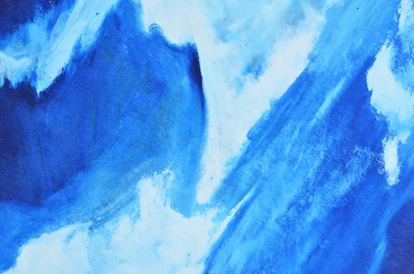 Φως Μπλε Και Λευκά Επιχρίσματα Της Νερομπογιάς Ένα Χοντρό Μουσαμά — Φωτογραφία Αρχείου