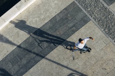 adam bmx akrobatik şekil siluet