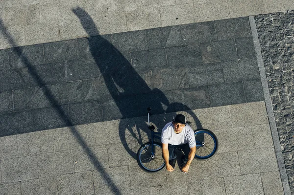 adam bmx akrobatik şekil siluet