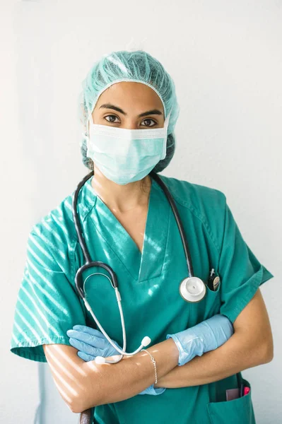 the nurse with phonendoscope