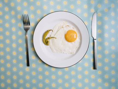 Sahanda yumurta plaka