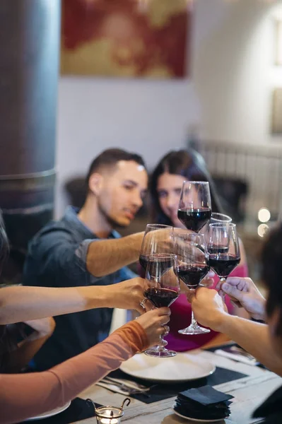 Şarap ile toasting arkadaşlar — Stok fotoğraf