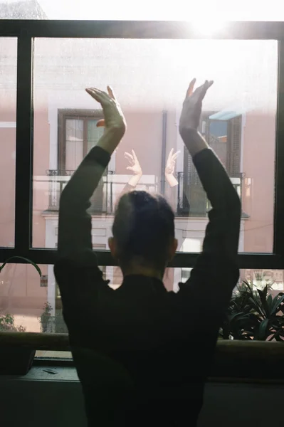 Ballet dancer practicing indoors. — Stock Photo, Image
