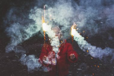 Bengal açık ile küçük kız