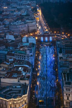 Puerta De Alcala, Madrid, İspanya-Ocak, 05, 2018:Gate veya Kalesi Ga