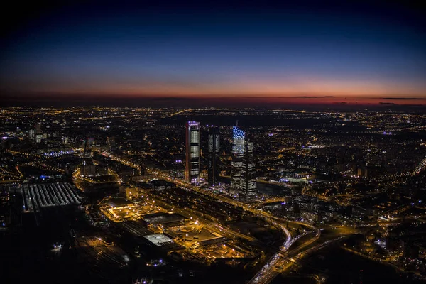 Vier torens Madrid Spanje — Stockfoto