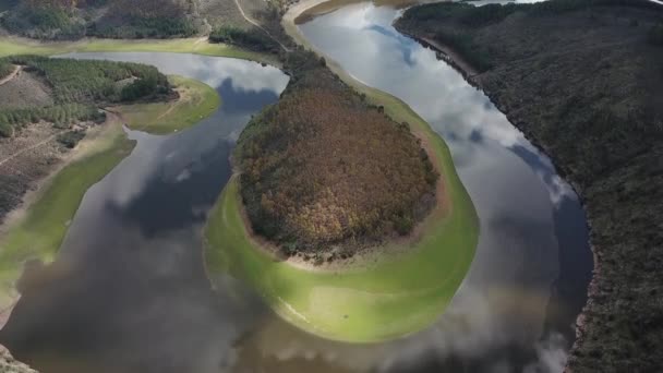 Meandro Del Río Alagón Conocido Como Meandro Melero — Vídeos de Stock