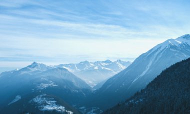 dağlar İsviçre Alpleri'nde manzara