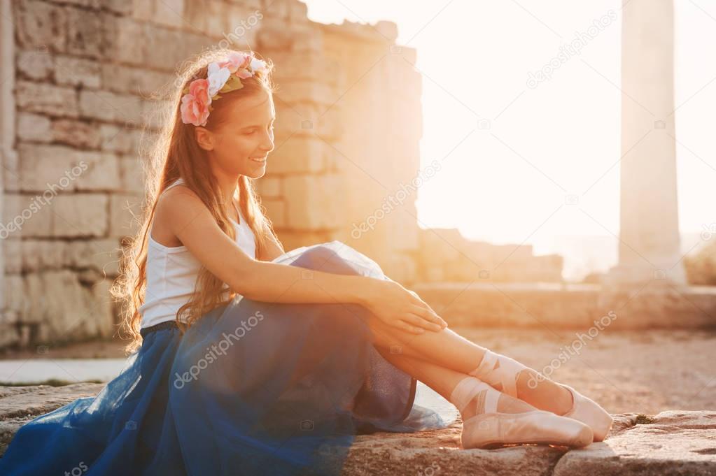 Portrait of a beauty little ballerina