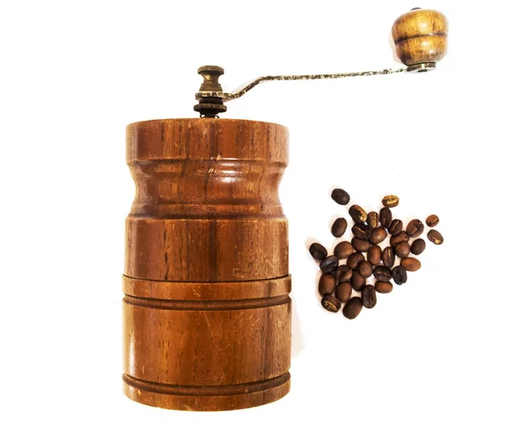 白い背景を持つコーヒー グラインダー — ストック写真