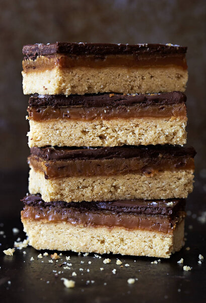 Salted caramel chocolate shortbreads
