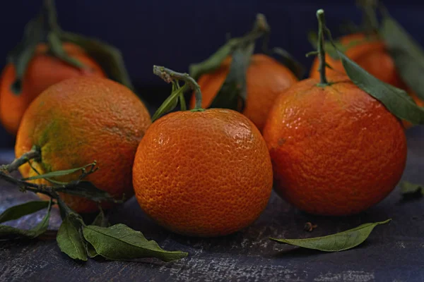 Clementines on dark background Royalty Free Stock Images