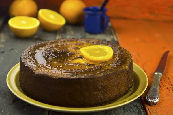Marokański ciasto pomarańczowo-migdałowe — Zdjęcie stockowe