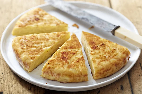 Spaanse aardappel tortilla — Stockfoto