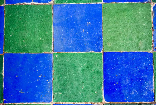 Azulejos de mosaico verde azul Fotos De Stock Sin Royalties Gratis