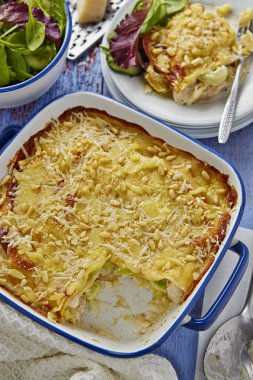 Chicken leek lasagne 