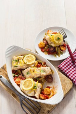 Pişmiş Cod sebzeli