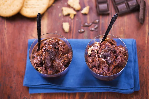 Dessert mousse au chocolat — Photo