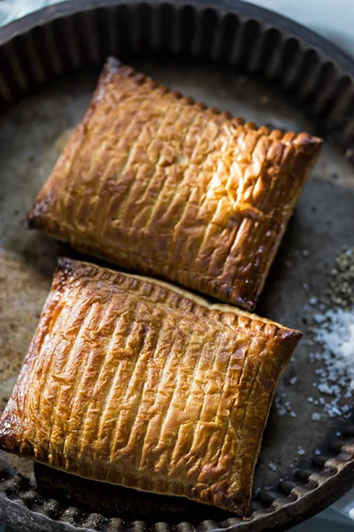 Peppered steak puff pastry — Stock Photo, Image