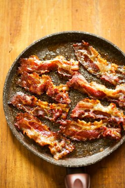 Çizgili kızarmış domuz pastırması rashers 