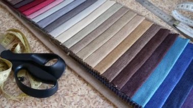 Tekstil kumaş renk örnekleri dokular