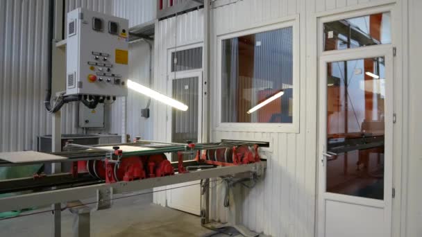 Conveyer linje for keramik flise på tunge plante – Stock-video