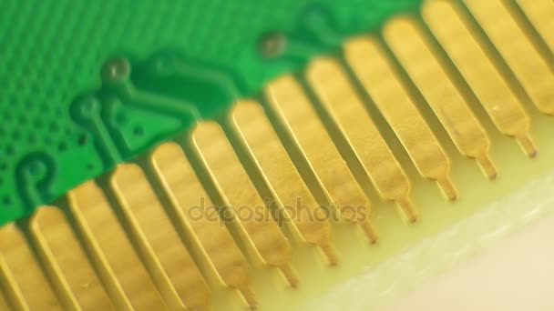 Macro de placa de vídeo para computador com conexão PCI-Express — Vídeo de Stock