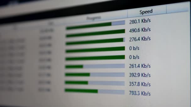 Baixar ou fazer upload de grupo de arquivos — Vídeo de Stock