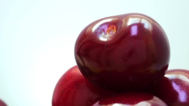 Bagas de cereja frescas — Vídeo de Stock