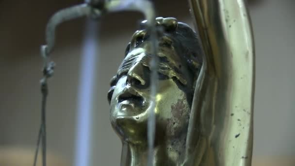 Статуя леді юстиції — стокове відео