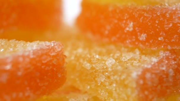 Rotações de geleia de frutas cristalizadas Jujube — Vídeo de Stock