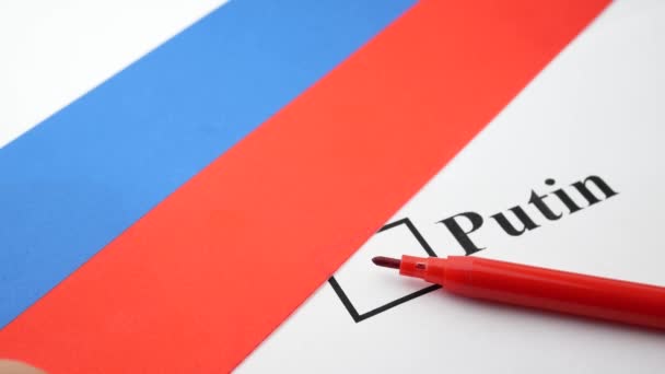 Concept van de verkiezingen in Rusland — Stockvideo