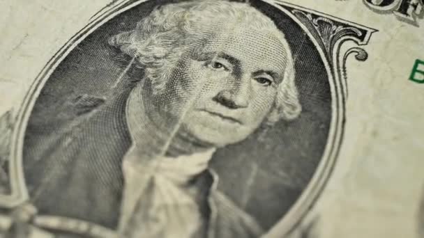 Un dólar y George Washington — Vídeos de Stock