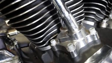 Motosiklet atölye. Motosiklet ayrıntıları