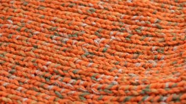Turuncu lastik veya jarse yün jersey yüzey örgü