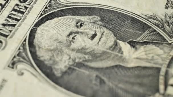 Un dólar y George Washington — Vídeo de stock