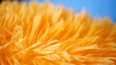 Gerçek makro sarı mikro fiber bez dokusu açığa kapatın