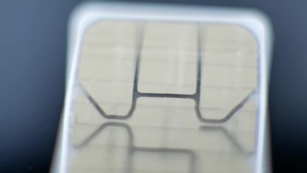 白色纳米 Sim 卡 — 图库视频影像