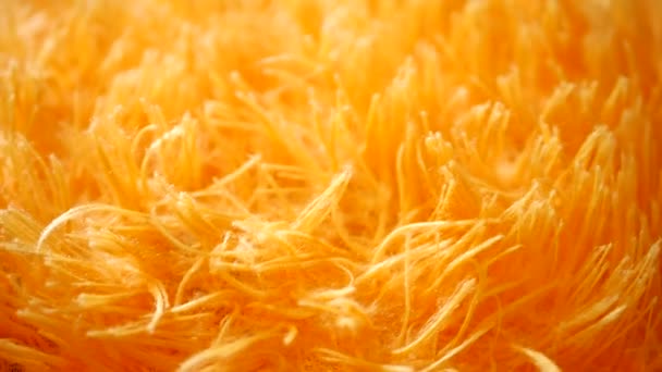 Tissu micro fibre jaune en macro — Video