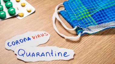 Coronavirus ve karantina yazıtları kağıt üzerinde