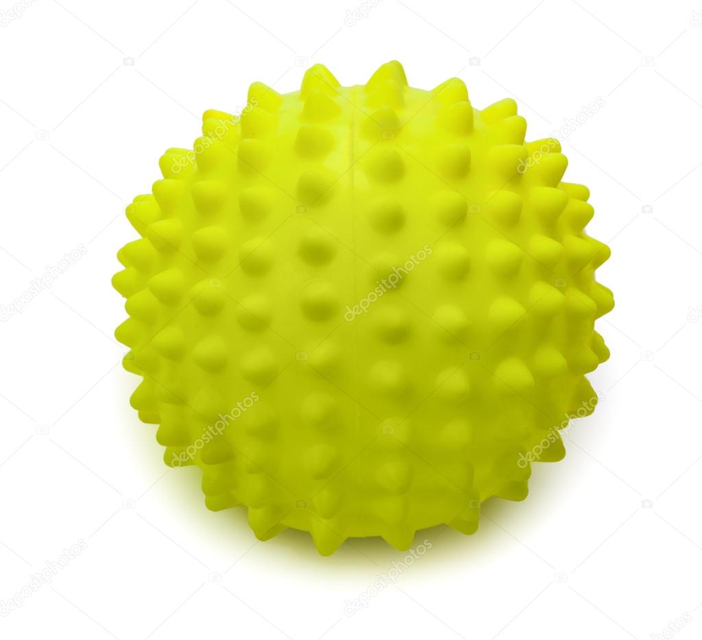 Spiky rubber massage ball isolated on the white background, clos — Stock Photo © 3249855.gmail