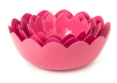 3 pembe plastik kase çiçek Lotus şeklinde yapılan ayarlanır