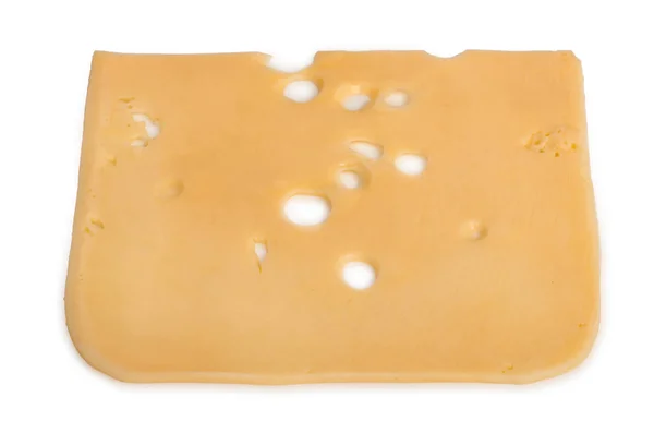 Кусок сыра изолирован на белом фоне. — стоковое фото