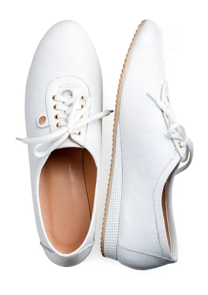 Damskie sport buty na białym tle na białym tle, top — Zdjęcie stockowe