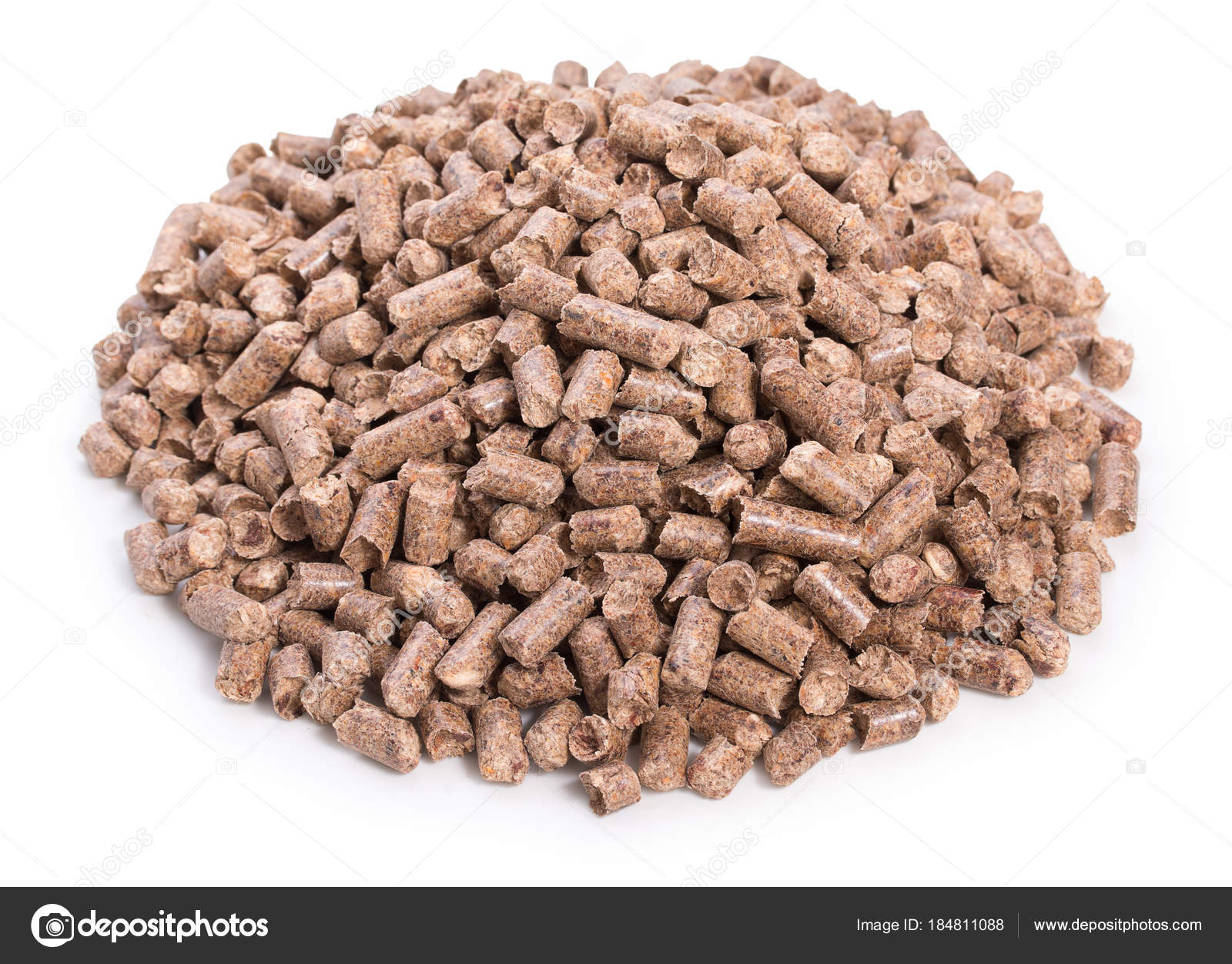 Mucchio Di Ciuffi Legnose Pellet Di Lettiera Per Gatto Coniglio